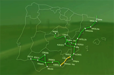 Adjudicados a Amurrio los desvíos en balasto para el tramo Murcia-Almería del Corredor Mediterráneo